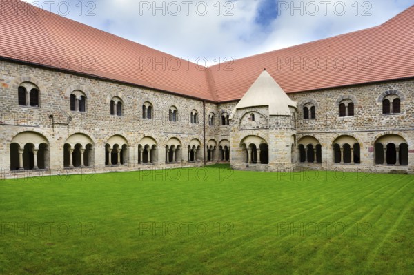 Monastery of our Lady, Cloister and patio, Magdeburg, Saxony Anhalt, Germany, Europe