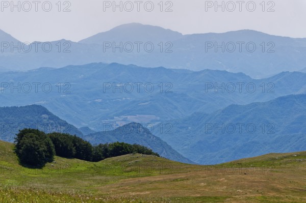 Mountain landscape in the Umbrian-Marche Apennines around Monte Vettore and the Monti Sibillini