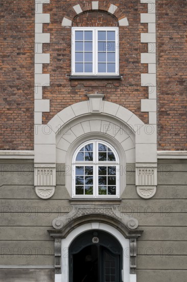 Facade of historic building, Christianshavn Canal, Christianshavn, Copenhagen, Denmark, Europe