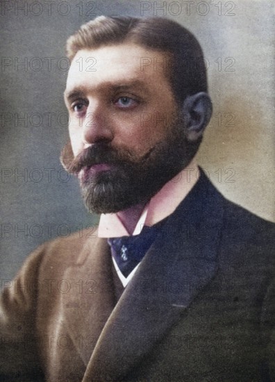 Henry Kistemaekers, 1851-1934, Belgian author. From the book The Masterpiece Library of Short
