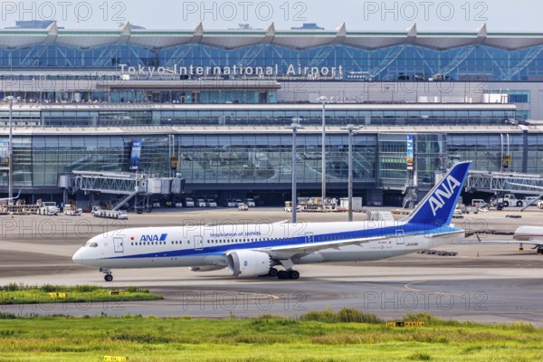 An ANA All Nippon Airways Boeing 787-9 Dreamliner aircraft with registration number JA839A at Tokyo