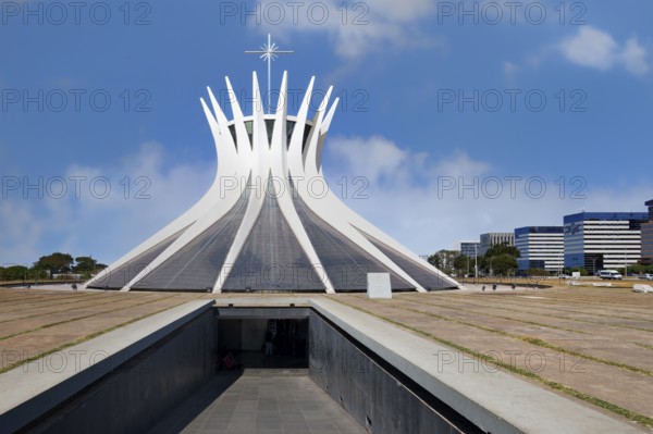 Tunnel entrance to the Roman Cathedral of Brasilia or Metropolitan Cathedral of Our Lady of