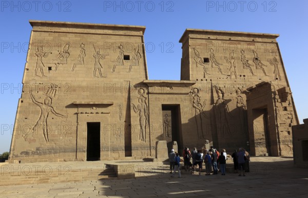 Temple of Isis, Temple of Isis of Philae on the island of Agilkia, square in front of the first