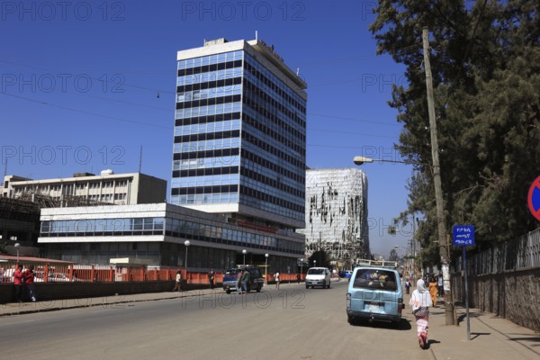 Addis Ababa, in the city centre, modern high-rise building, Ethiopia, Africa