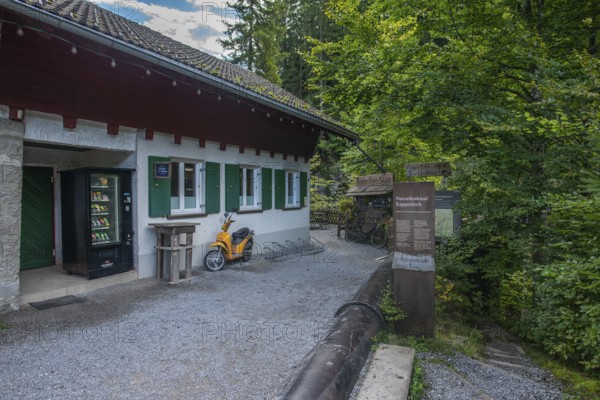 Entrance to the Rappenloch Gorge Natural Monument, Dornbirner Ach, Dornbirn, Bregenzerwald,