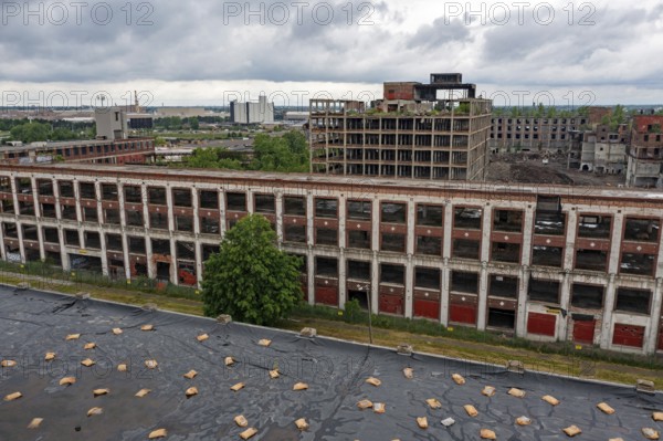 Detroit, Michigan, A portion of the old Packard auto plant. Designed by Albert Kahn and opened in