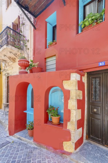 Traditional House, Chania, Crete, Greek Islands, Greece, Europe