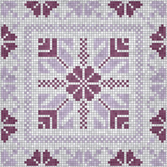 Mosaic tiles background, seamless vector pattern