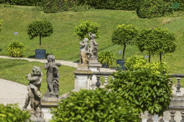 The Grosssedlitz Baroque Garden with the Friedrich Palace is located on a hill on the left bank of