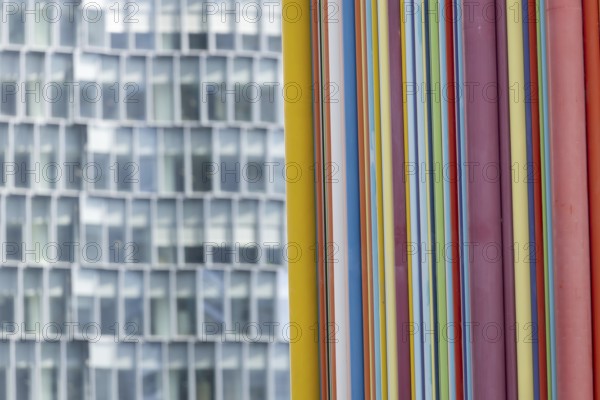 Le Moretti tubes, ventilation tower, designed by the artist Raymond Moretti, La Défence, largest