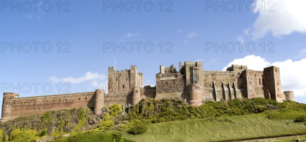 Bamburgh castle, Northumberland, England, UK