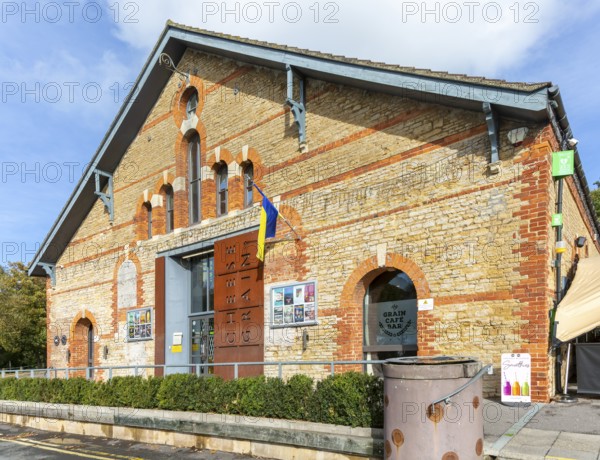 Cheese and Grain cafe and venue, Frome, Somerset, England, UK in converted industrial building