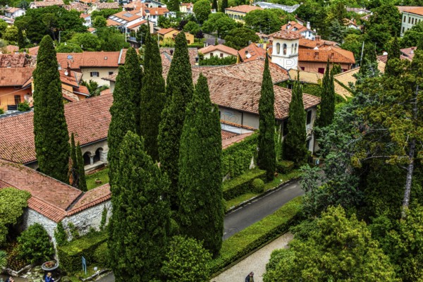 Cloister at Duino Castle, with spectacular sea view, private residence of the Princes of Thurn and