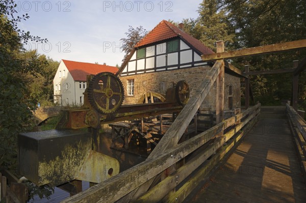 Oil mill at Brake Castle, Lemgo, North Rhine-Westphalia, Germany, Europe