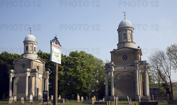 Mistley Towers are all that remain of the neoclassical St. Mary the Virgin church designed by