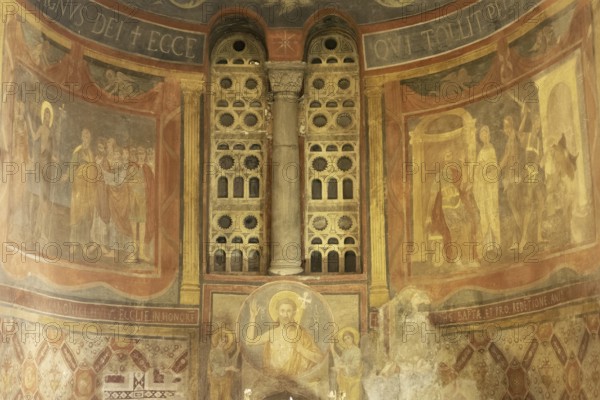 In the crypt of Santa Maria in Cosmedin, Rome, Italy, Europe