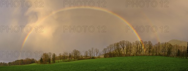 Rainbow, near Bad Heilbrunn, Upper Bavaria, Bavaria, Germany, Europe