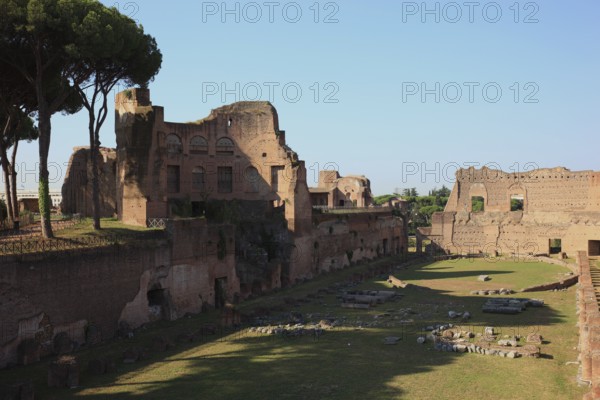 Stadio di Doniziano, ruins on Monte Palation, Palatine Hill, Rome, Italy, Europe