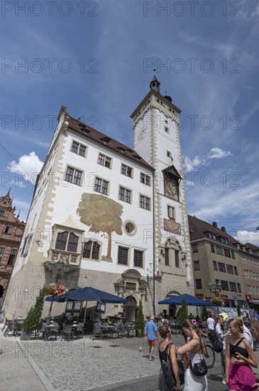 Town Hall with Grafeneckart the oldest part of the Würzburg Town Hall, Würzburg, Lower Franconia,
