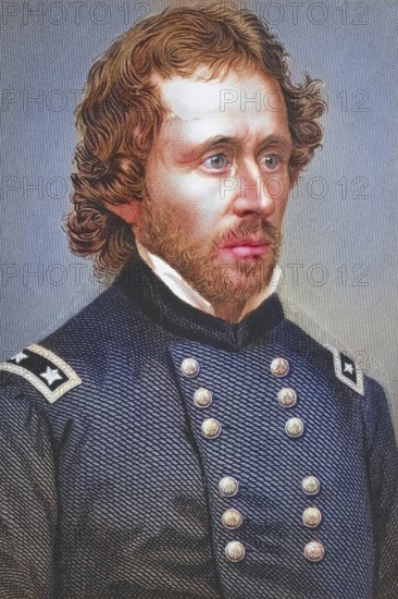 John Charles Fremont, 1813, 1890, American explorer and general in the Civil War, Illustration from