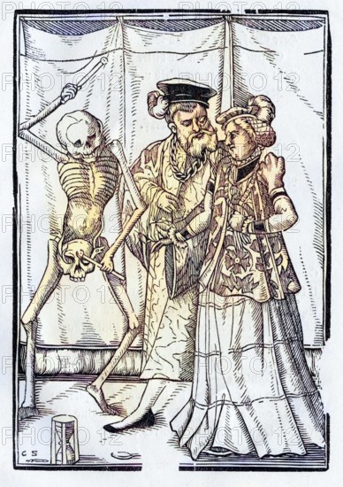 Der Tod kommt zur Herzogin Holzschnitt von Georg Scharffenberg Aus Der Todten Tanz oder The Dance