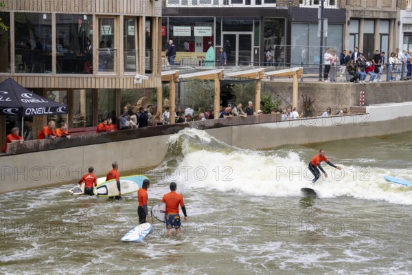 Surfing facility in the city centre of Rotterdam, Rif010, supposedly the world's first wave