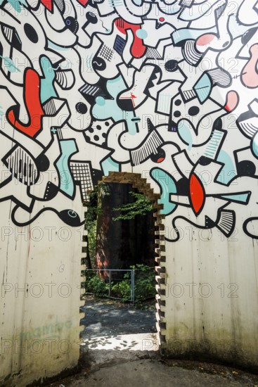 Street art, Former steelworks, Völklingen Ironworks, UNESCO World Heritage Site, Völklingen,