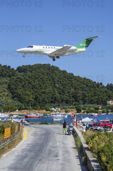 A Cessna Citation CJ4 aircraft of Avcon Jet with the registration number OE-GCZ at Skiathos