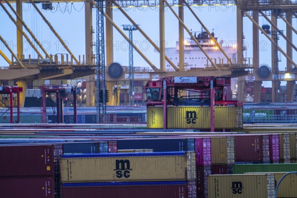 Container terminal in the seaport of Bremerhaven, Eurogate Container Terminal with almost 50
