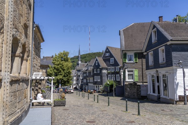 The old town centre of Langenberg, a district of Velbert in the district of Mettmann, one of 2