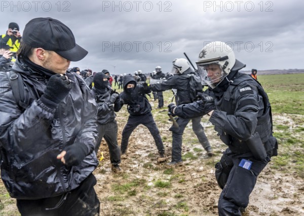 Violent clashes between thousands of demonstrators and the police, after a demonstration against