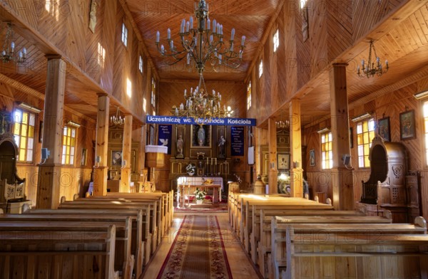 Interior of the Kiche Kosciól Matki Bozej Anielskiej, Church of Our Lady of the Angels, a historic