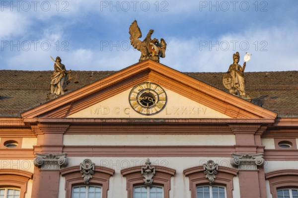 Detailed view of the town hall in the old town centre of Gengenbach, Ortenaukreis,