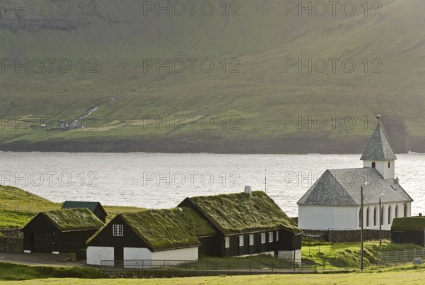 Church of Vidareidi, Vidoy Island, Viðareiði, Viðoy Island, Faroe Islands, Denmark, Europe