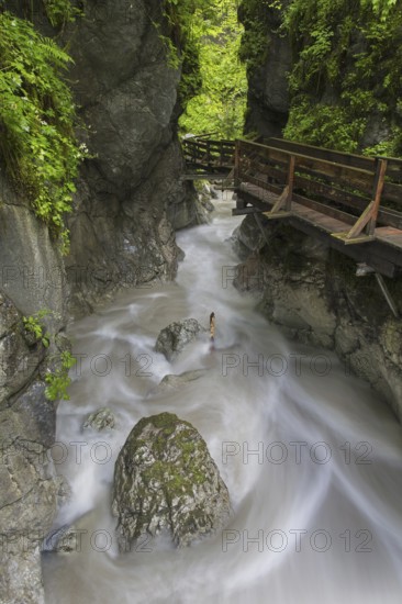 The river Weißbach running through the Seisenbergklamm, Seisenbachklamm, gorge near Weißbach bei