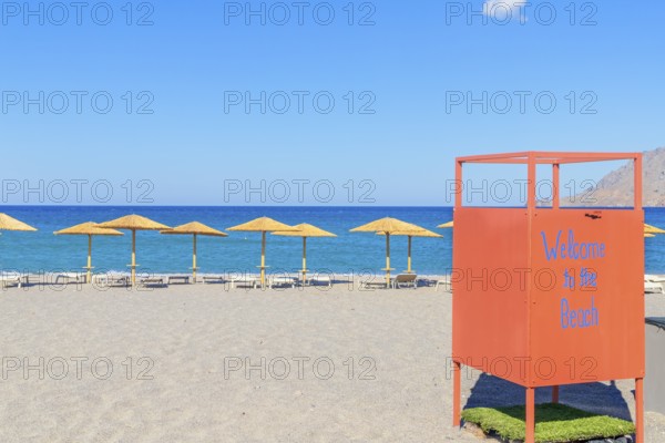 Beach, Plakias, Rethymno, Southern Crete, Crete, Greek Islands, Greece, Europe