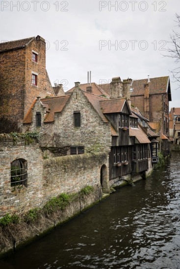 Old houses on the canal, Flemish architecture, Middle Ages, architectural history, old, building,