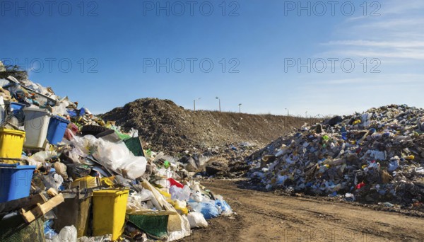 Symbolism, large landfill, AI-generated, AI-generated, AI generated