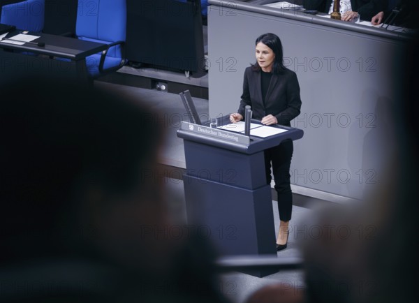Annalena Bärbock (Alliance 90/The Greens), Federal Minister for Foreign Affairs, delivers a speech