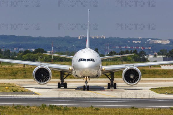 An Air France Boeing 777-300ER aircraft with registration F-GSQR at Paris Orly Airport, France,