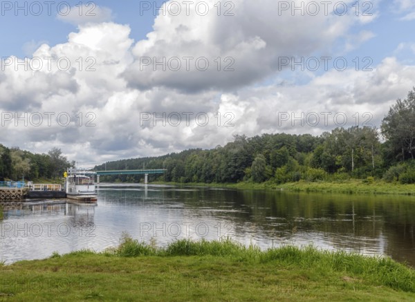 Embankment of the Neman River near the town of Druskininkai. Lithuania
