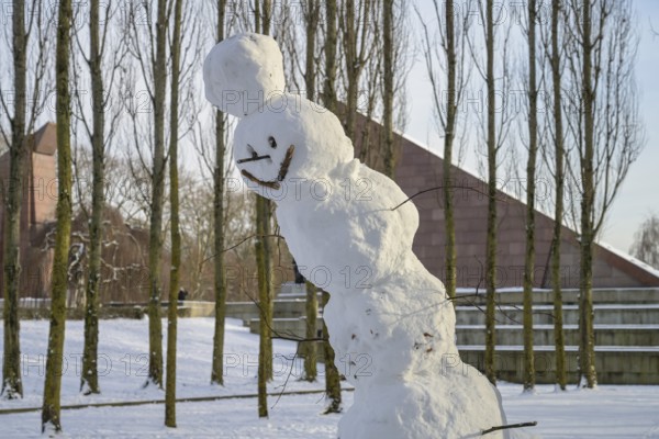 Snowman, Winter, Treptower Park, Treptow, Treptow-Köpenick, Berlin, Germany, Europe