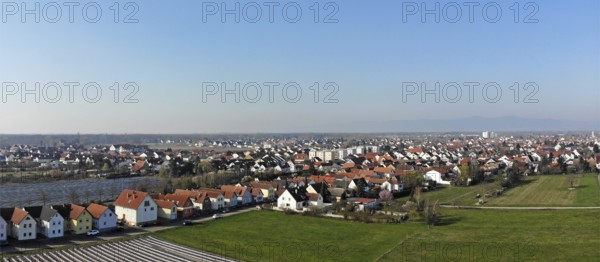Aerial view of Haßloch Pfalz, Germany, Europe