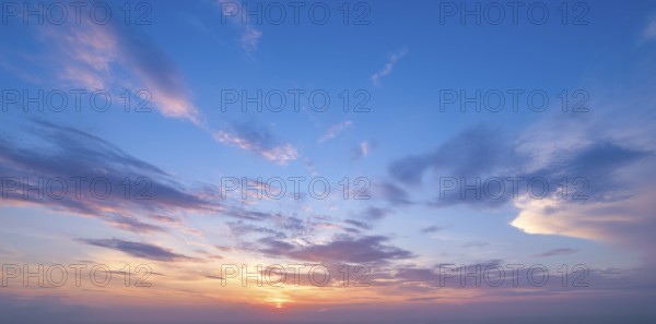 Beautiful dramatic scenic sunset sky background