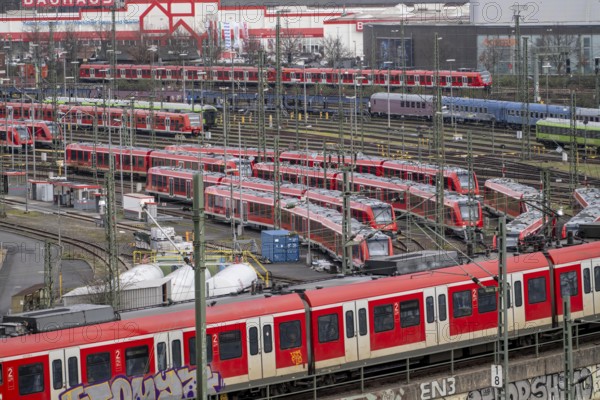 DB Regio stabling facility in Cologne Deutzerfeld, where suburban trains and regional trains wait