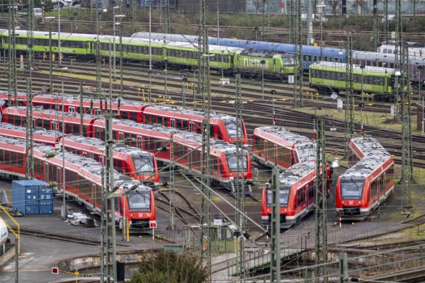 DB Regio stabling facility in Cologne Deutzerfeld, where suburban trains and regional trains wait