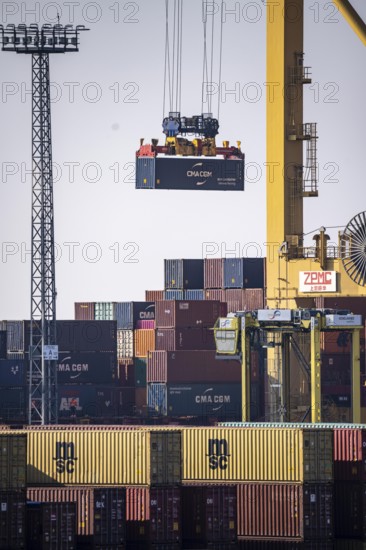 Container terminal in the seaport of Bremerhaven, Eurogate Container Terminal with almost 50