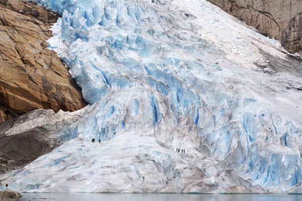 Walking up the glacier - Briksdal, Norway, Europe
