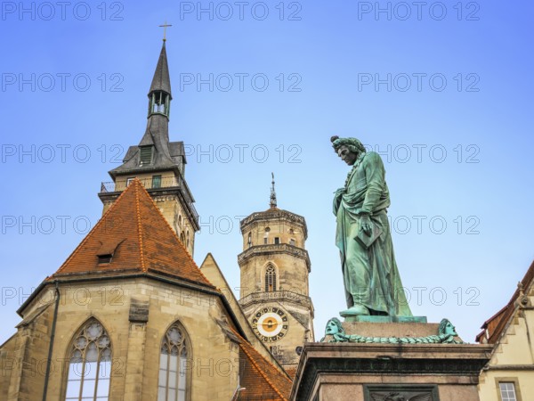 An image of the Schiller statue in Stuttgart Germany