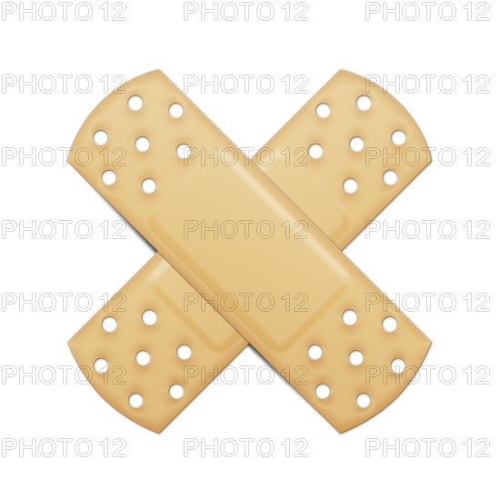 An illustration of a typical plaster cross symbol with clipping path